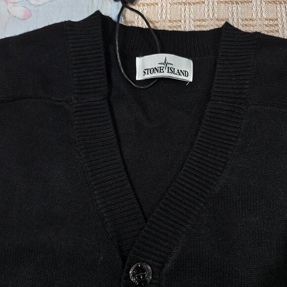 Stone Island Black Knit Cardigan - Picture 3 of 10